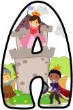 Prince and Princess background free digital lettering sets for classroom bulletin board displays.