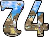 Free printable instant display digital lettering sets with a reading detectives, reading spys, background.