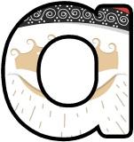 Santa Face background image lettering sets for Christmas Displays