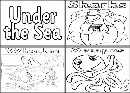 Free Under the Sea Colouring Pages