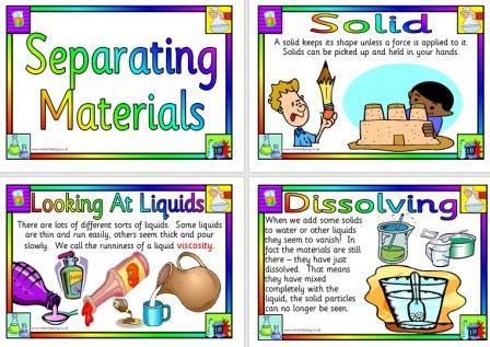 Free Printable Separating Materials Posters