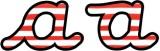Printable Dr Seuss Lettering sets with a red and white striped background.