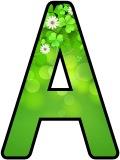 Free printable shamrock, clover background digital lettering sets for classroom display, crafts and scrapbooking.