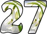 Free printable Snowdrop flower lettering for display