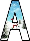 Christmas Snowman letters for Christmas Classroom Displays.