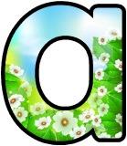 Free printable spring meadow background instant display lettering sets for classroom bulletin board display.