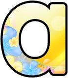 Free printable spring yellow background instant display lettering sets for classroom bulletin board display.