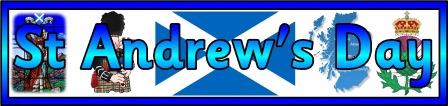 Free printable St Andrew's day banner
