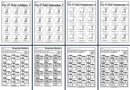 Saint Patrick's Day Maths sheets