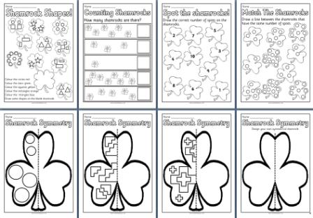 Free Printable St Patrick's Day Maths Worksheets