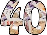 Free printable UK Money background instant display lettering sets for classroom bulletin board display.