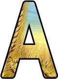 Free printable Wheat Harvest background instant display lettering sets for classroom bulletin board display.