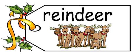 Free Printable Christmas Words for Display