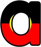 Free printable Australian Aboriginal Flag background instant display lettering sets for classroom display.