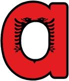 Free Printable Albanian Flag background instant display digital lettering sets for classroom display, scrapbooking, crafts and more.