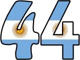 Argentinian Flag background display lettering