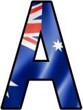 Australian flag free background printable display letters