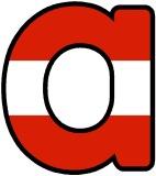 Free printable Austrian Flag background instant display digital lettering sets for classroom display.