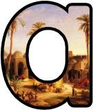 Old city of Baghdad background free printable instant display lettering sets for classroom bulletin board display.