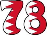 Flag of Bahrain background printable letters for display
