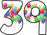 Free printable lettering sets - balloon background lettering for birthday, celebration, classroom displays.