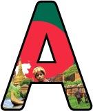 Free printable Bangladesh flag background instant display lettering sets for classroom display