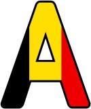 Free printable Beligan Flag background lettering sets for display.