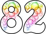 Coloured bubbles background free printable instant display digital lettering sets.