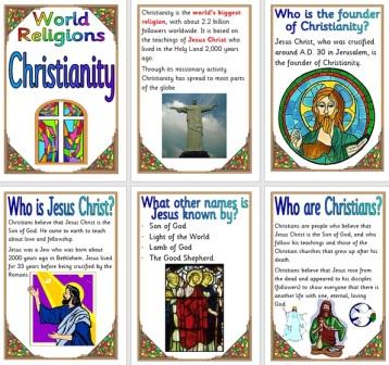 Free Printable Set of Information Posters about Christianity