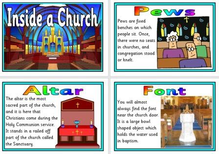 Free Printable Inside a Church Features Information Posters