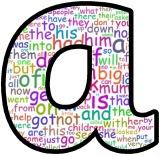 Free printable Common Words background instant display lettering sets for classroom display.