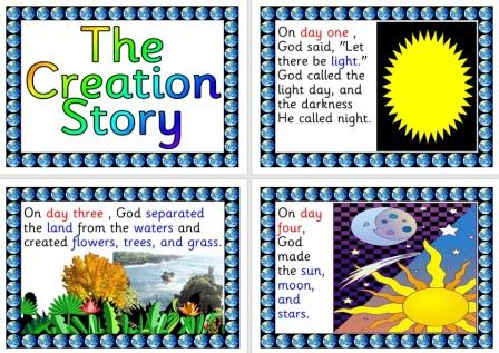 Free Printable Creation Story Posters for Display
