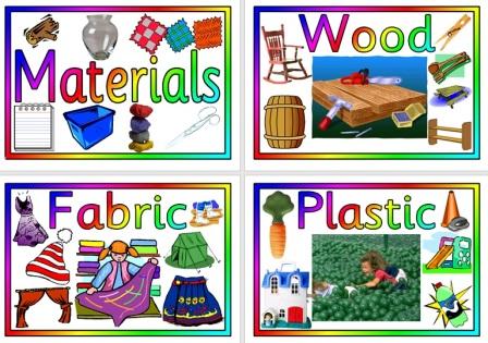 Free printable Different Materials Posters