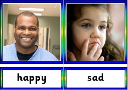 Free Printable Emotion Photographs Cards for Display or Discussion