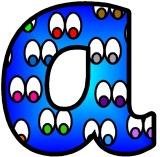 Eyes background free printable digital lettering sets for classroom display