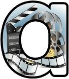 Movies, film reel, clapper board, cinema ticket background free printable instant display lettering sets for classroom display.