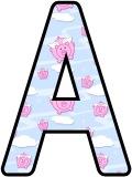 Free printable Flying Pigs background instant display lettering sets for classroom display.
