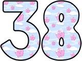 Free printable Flying Pigs background instant display lettering sets for classroom display.
