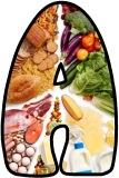 Free printable Food Groups background instant display lettering sets for classroom display