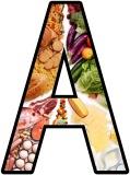 Free printable Food Groups background instant display lettering sets for classroom display