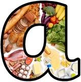 Free printable Food Groups background instant display lettering sets for classroom display