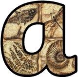 lowercase fossil printable display lettering sets