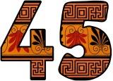 Greek vase background free printable display numbers