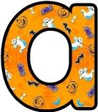 Free printable halloween lettering sets for display, scrapbooking