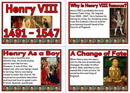 Free printable Henry VIII and his wives Poster Set