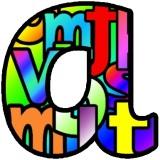 Display Letters with an alphabet letters background