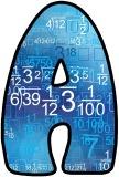 Free printable Maths, numbers, fractions, division background instant display lettering sets for classroom bulletin board display.