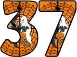 Spider web halloween background free printable lettering sets