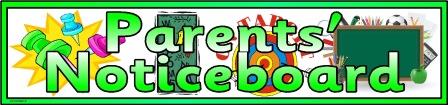 Free printable Parents Noticeboard banner