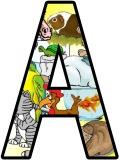 Free printable lettering sets - pets background bulletin board cut out lettering for display